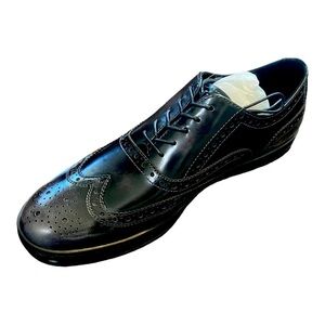 NIB NWT Kenneth Cole New York Sz 9 Black Leather Microclimate Comfort Sneaker